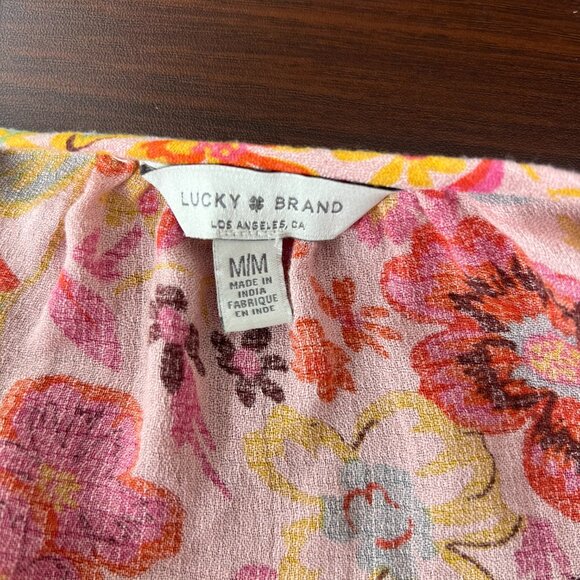 Lucky Brand Medium Women's Floral Tank Top with Tie - Picture 7 of 8